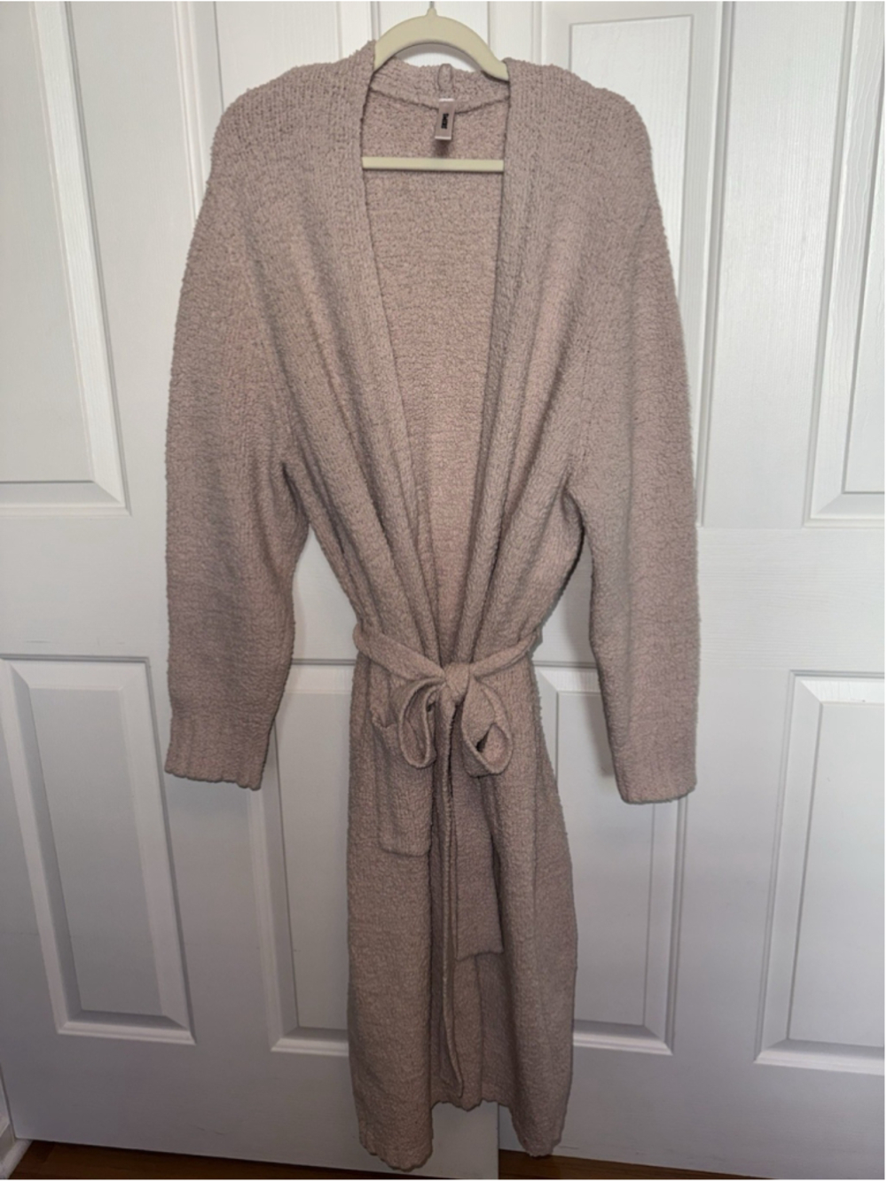 SKIMS Soft Pink Bouclé Cozy Plush Belted Lounge Robe Size 2X/3X Soft Girl Teddy